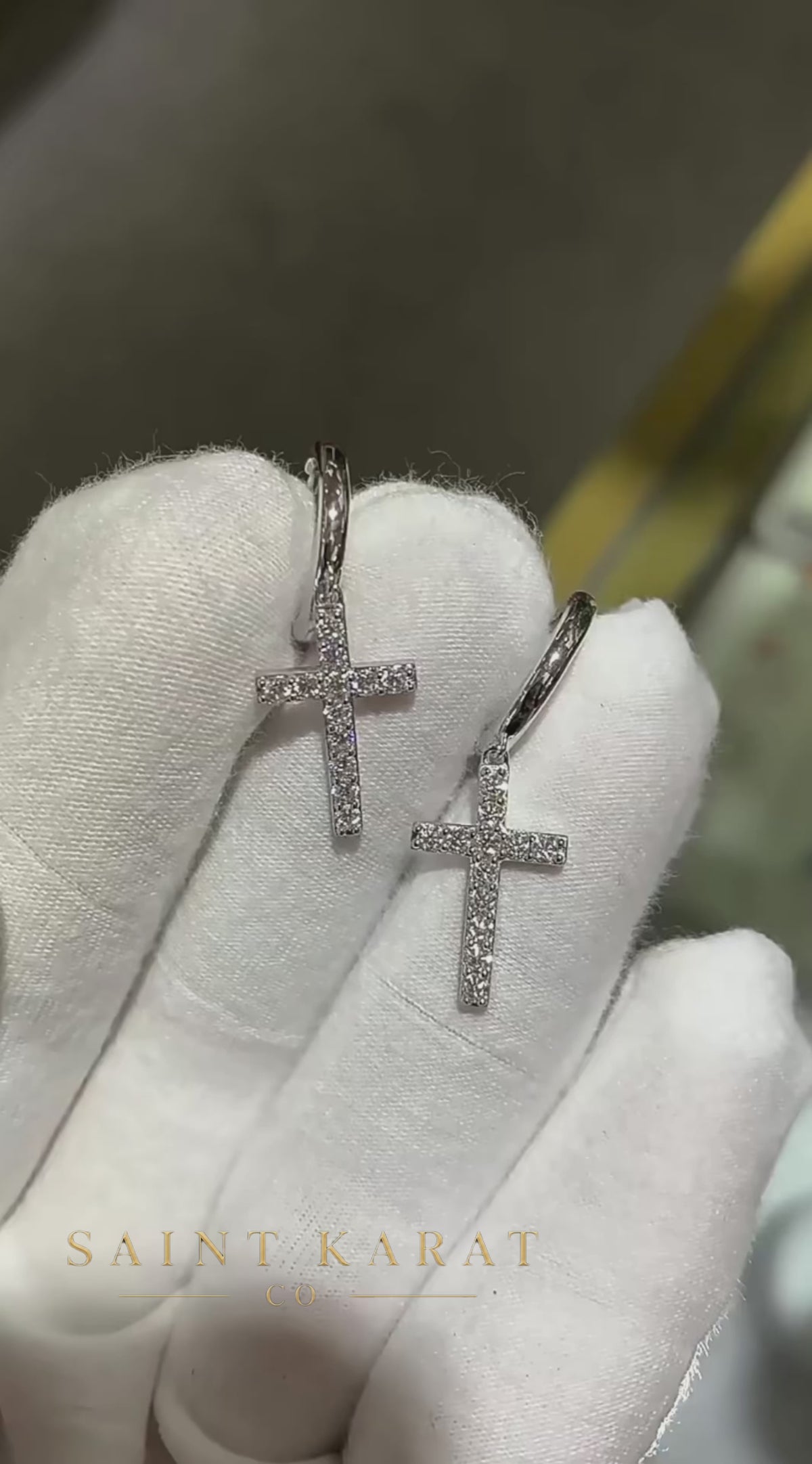 Cross Dangling Earrings