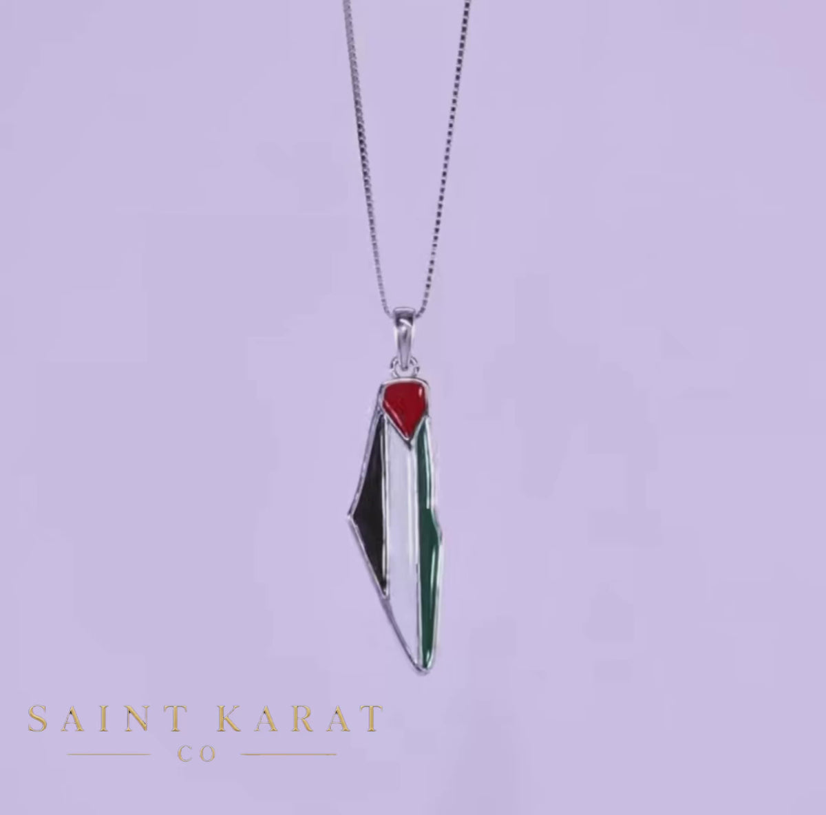 Palestine flag pendant